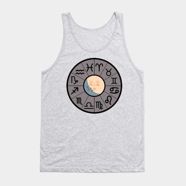 Sun & Moon Zodiac Wheel Tank Top by nats-designs